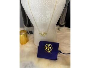 Tory Burch Gold Tone Pearl Pendant Necklace